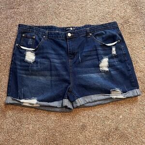 Boohoo Women’s Plus Size Distressed shorts. Size 20